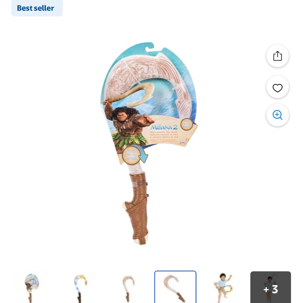 Moana 2 Kids Toy Hook - Brown